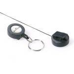Durable 8222 58 Name Tag Holder With Key Ring Charcoal